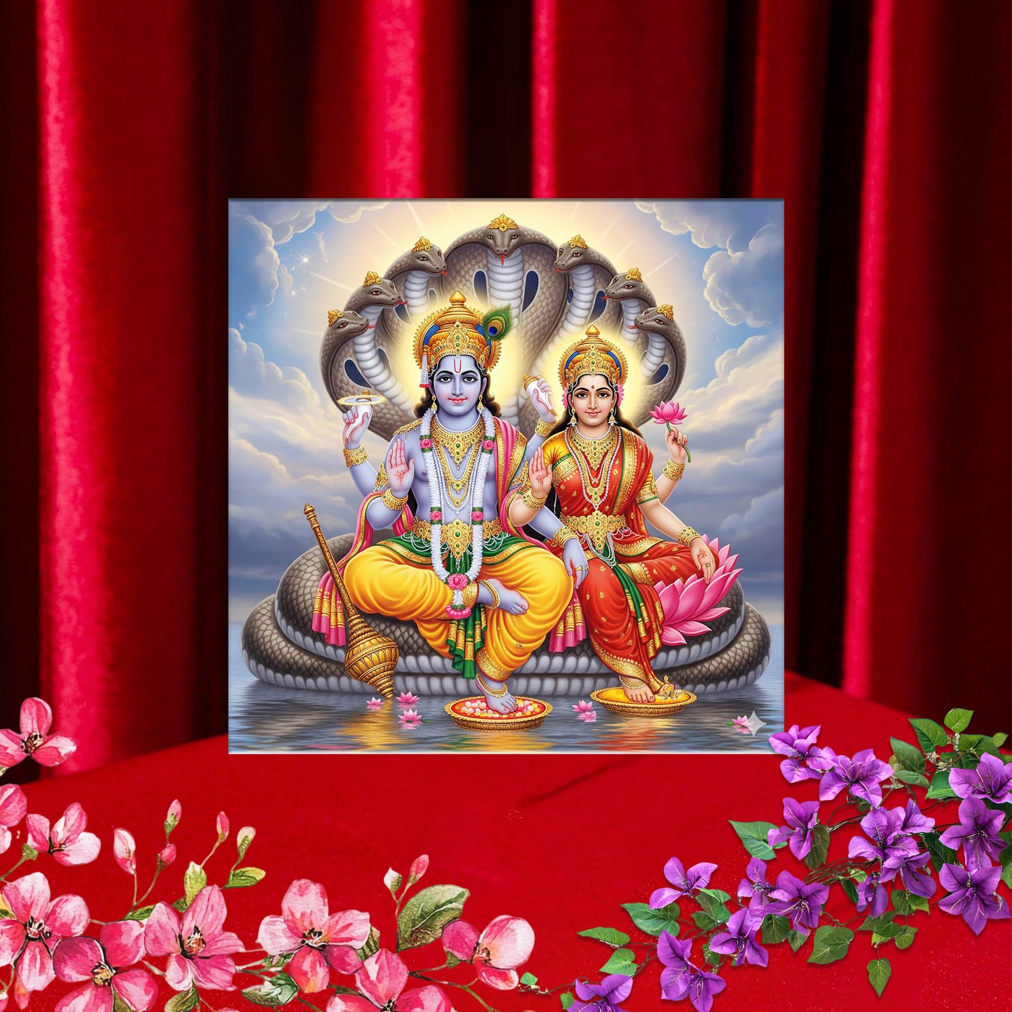 Laxmi Narayan Divine Frame (Size-9"x9")