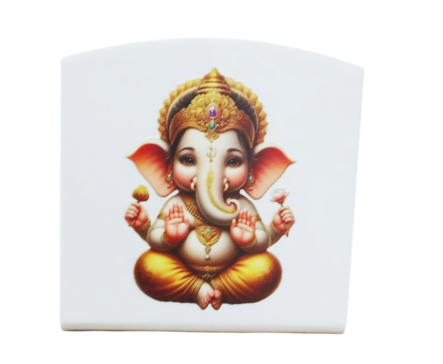 Ganesh Ji Acrylic Car Dashboard Frame – Divine Blessings on Every Journey