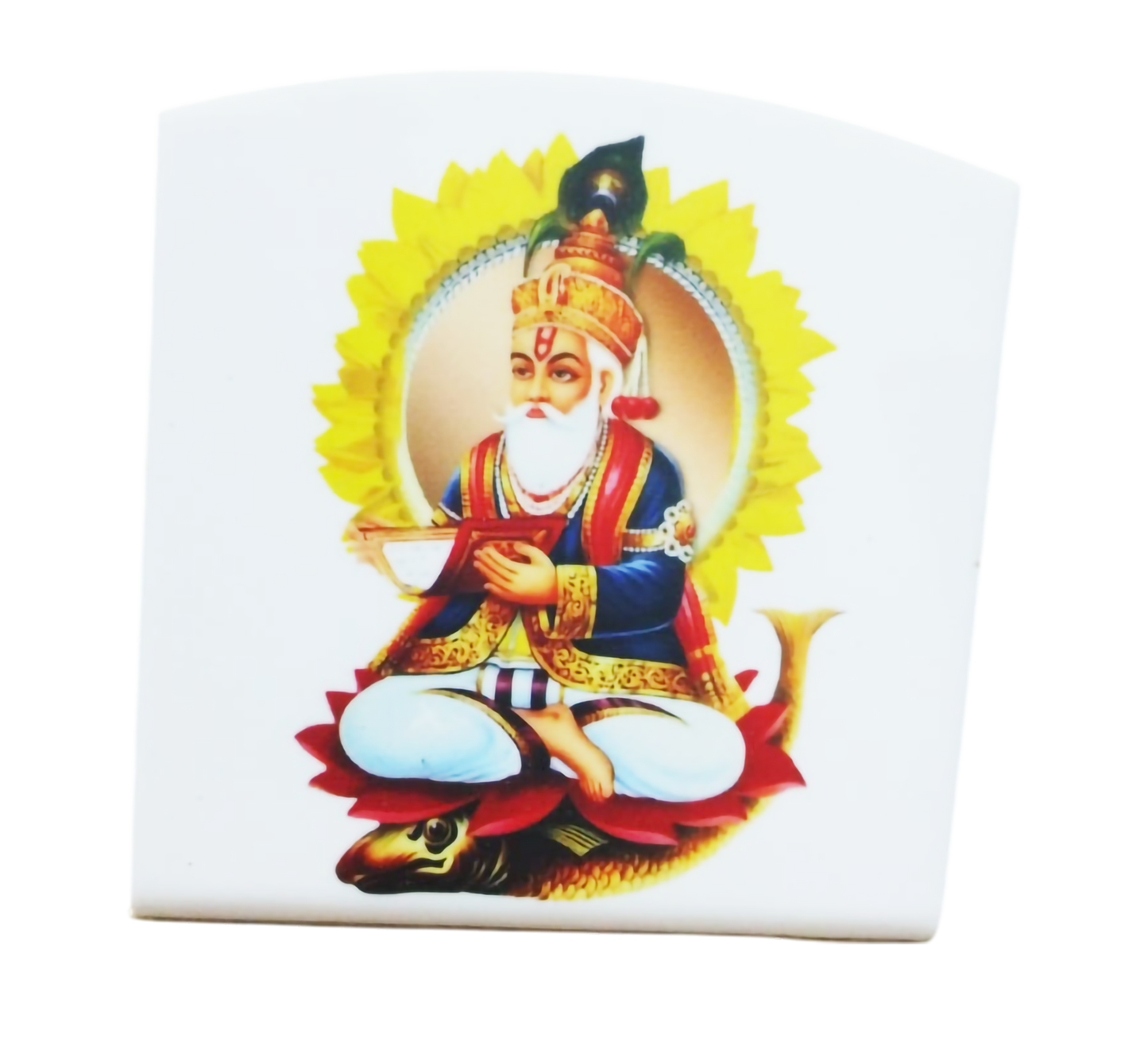 Jhulelal Ji Acrylic Car Dashboard Frame (Alternate Design) – Devotion in Every Detail