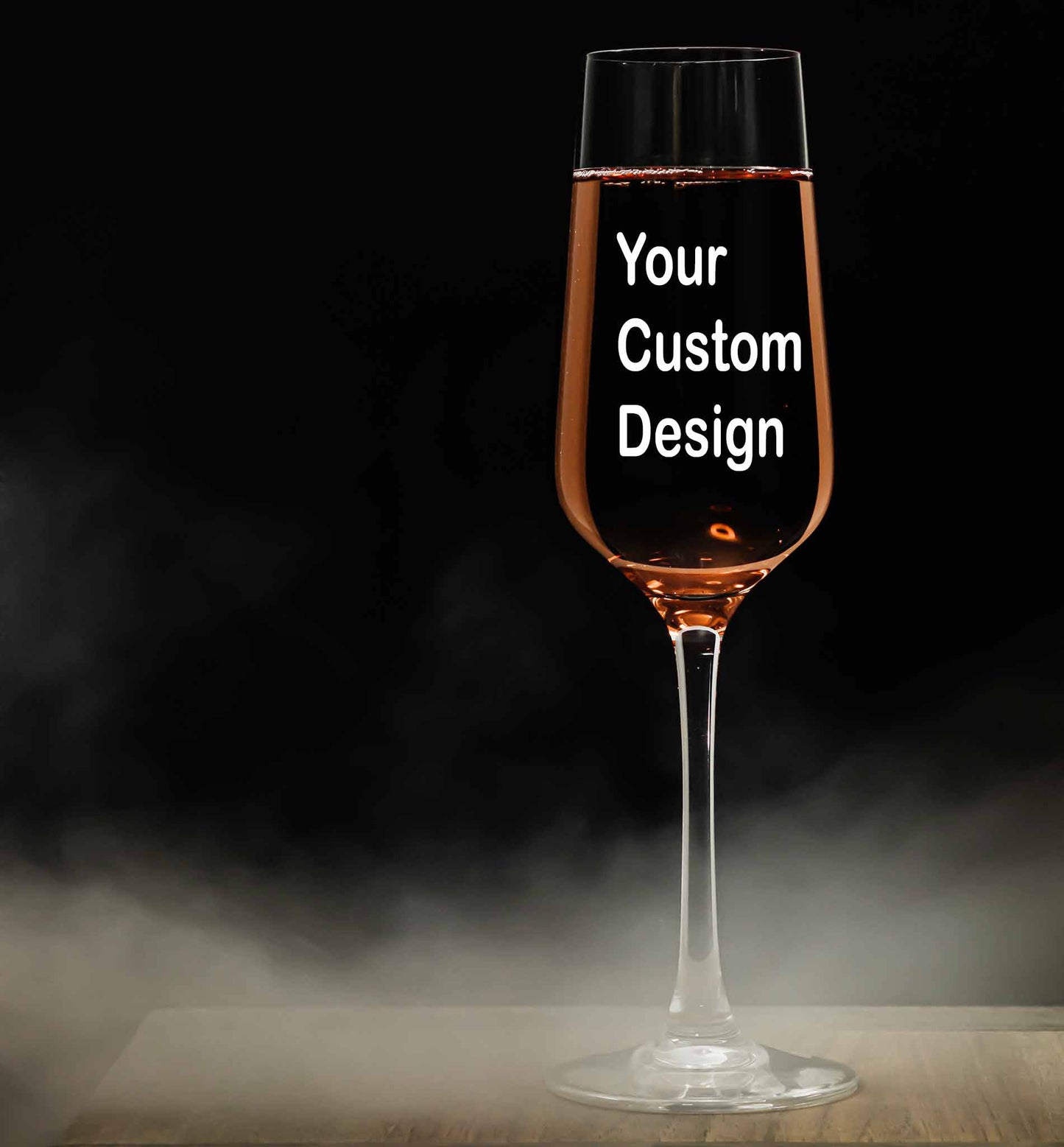 Champagne customized glasses