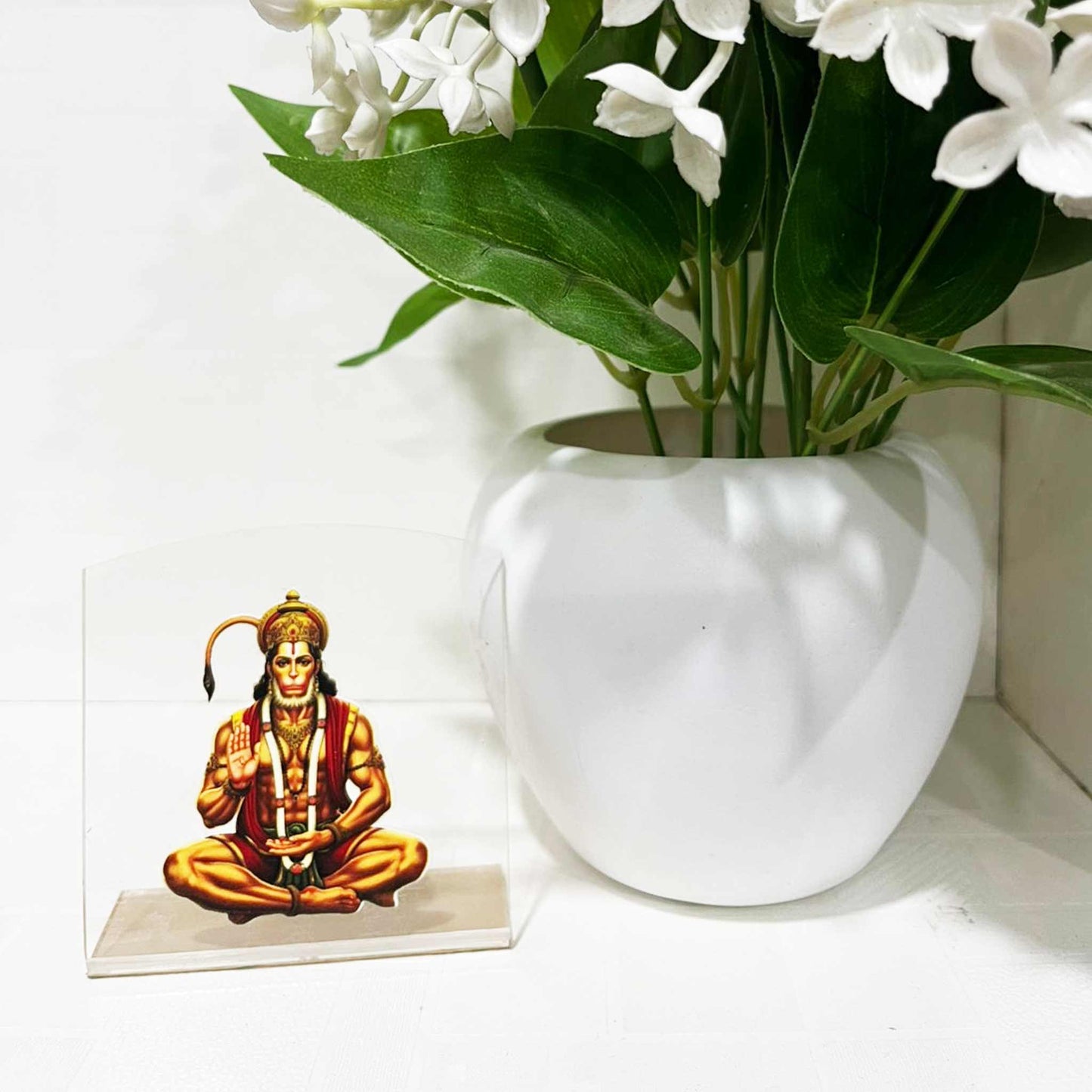 Hanuman Ji transparent Car Dashboard Frame – Strength & Protection on the Road