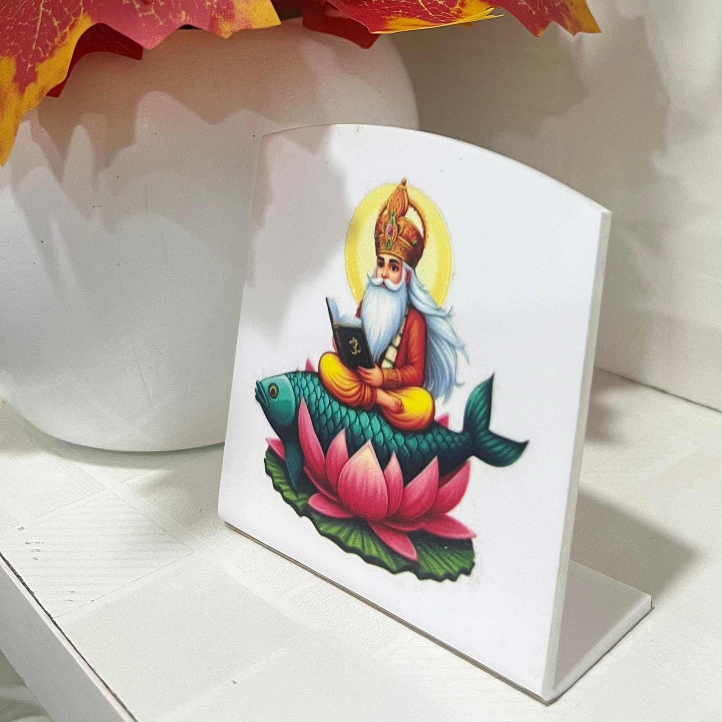 Jhulelal Ji Acrylic Car Dashboard Frame – Grace & Guidance Wherever You Go