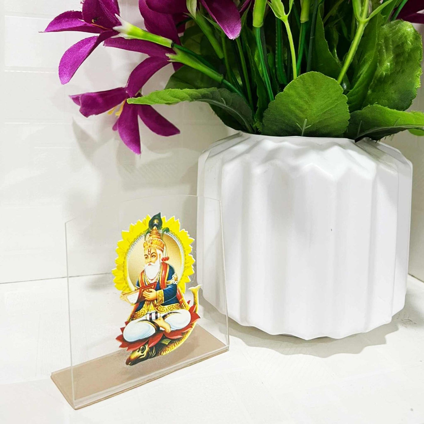 Jhulelal Ji Transparent Car Dashboard Frame