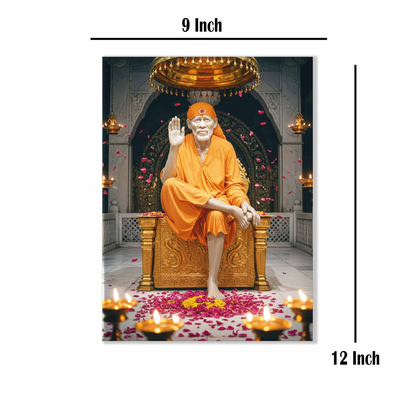 Sai Baba Acrylic Photo Frame – Divine Wall & Table Decor