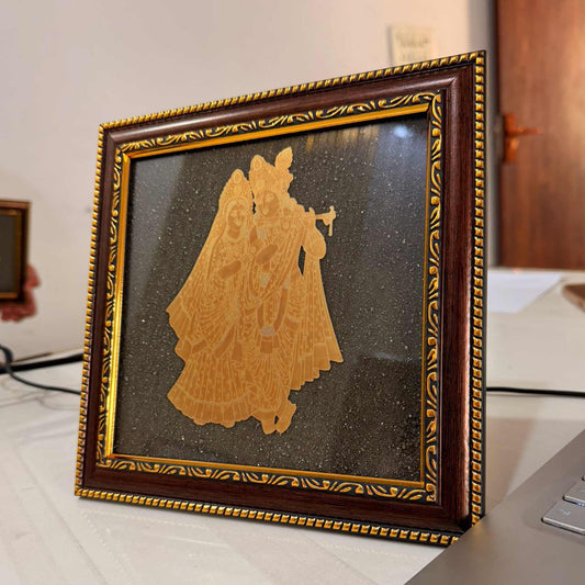 Vrindavan Prem Darshan with pyrite frame
