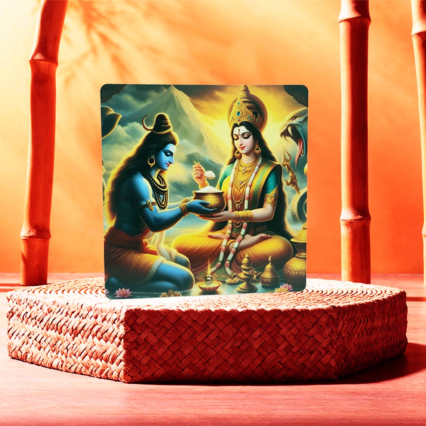 Shiv Annapurna Prosperity Glow/(Kitchen Divine) - (Size 6X6 Inch)