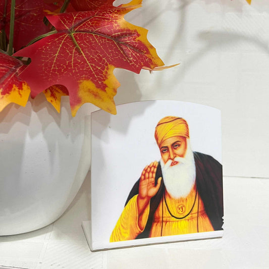 Guru Nanak Ji Acrylic Car Dashboard Frame – A Touch of Serenity on Every Drive