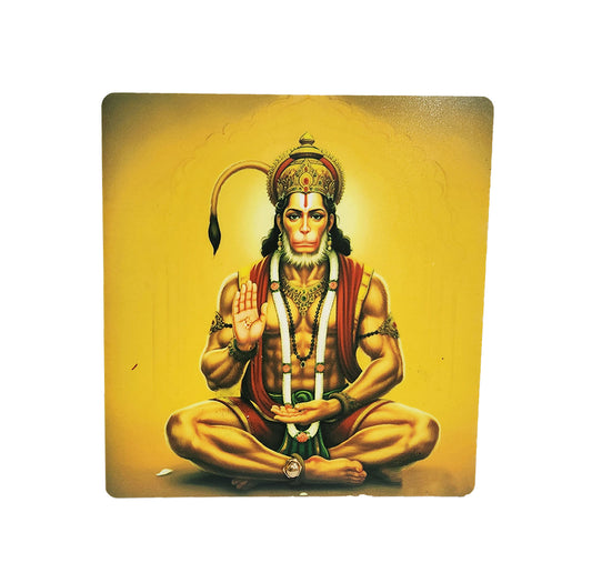 Sankat Mochan Hanuman Glow Frame- (Size 6x6 Inch)