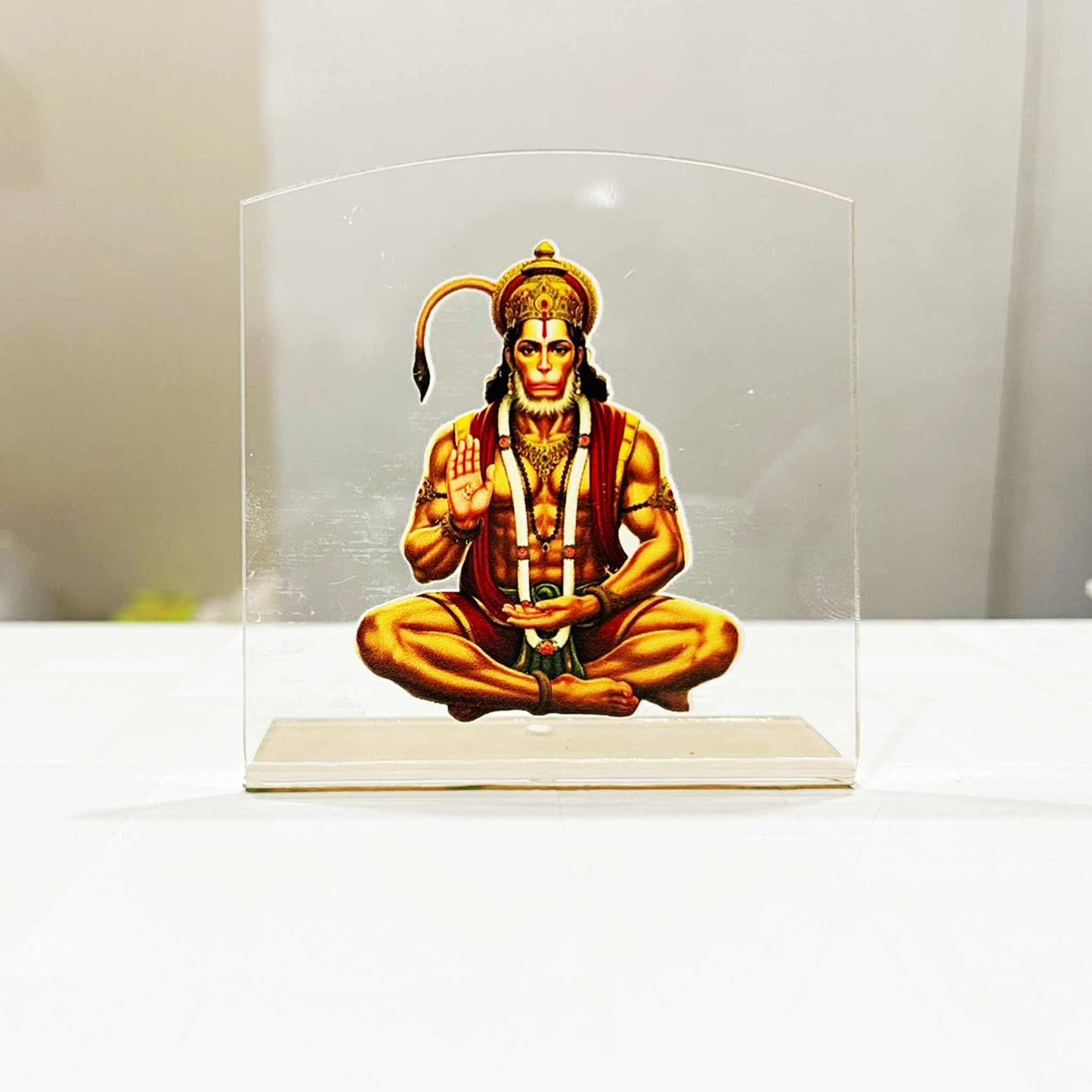 Hanuman Ji transparent Car Dashboard Frame – Strength & Protection on the Road