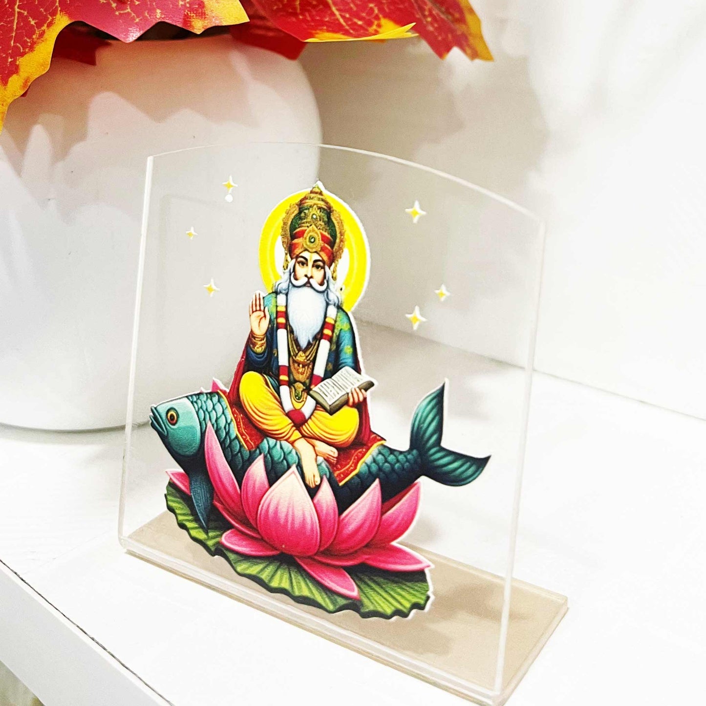 Jhulelal Sarkar Transparent Car Dashboard Frame