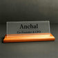 Signature transparent Desk Name Plate