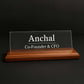 Signature transparent Desk Name Plate
